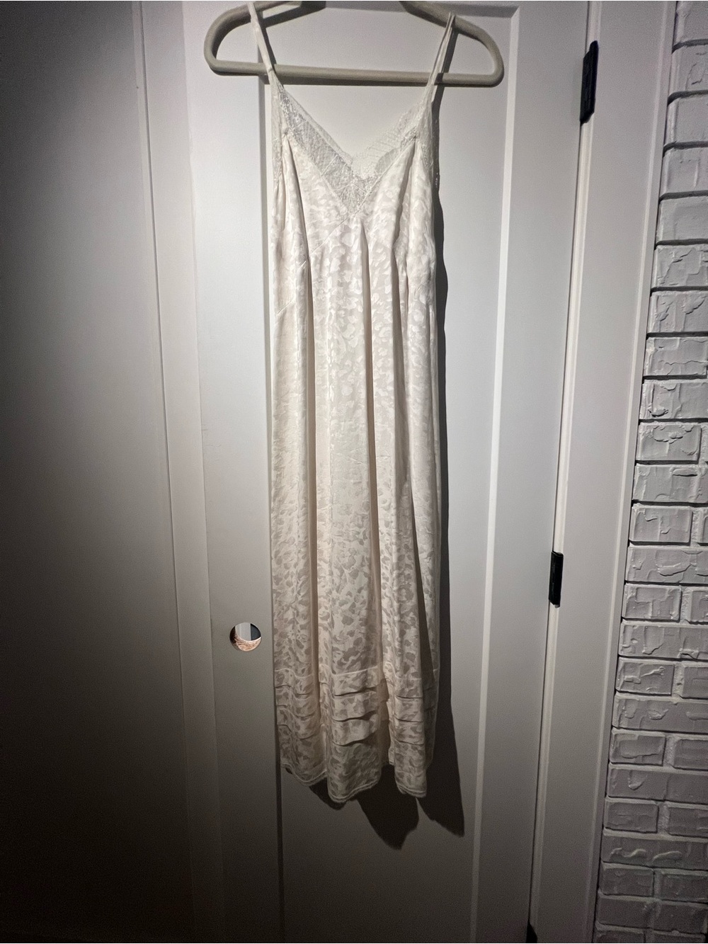 Zadig & Voltaire Ivory Lace-Trim Satin Slip Dress